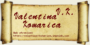 Valentina Komarica vizit kartica